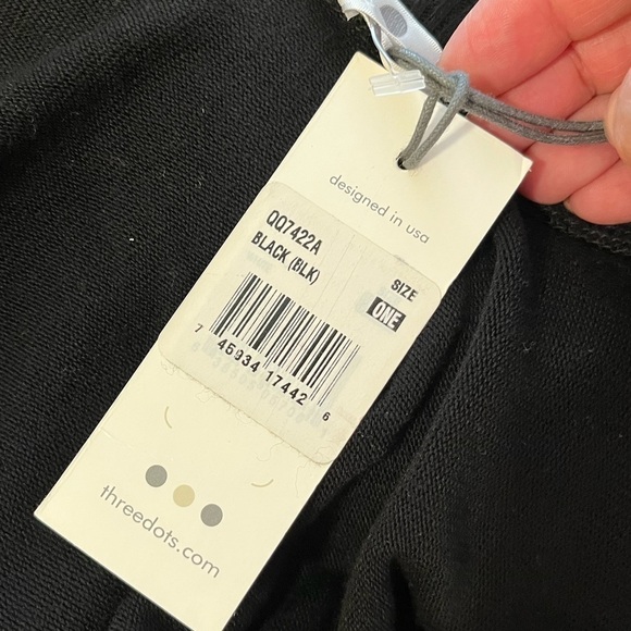 NWT Three Dots Black Wrap Shawl Sweater. Women's One Size. Large, Extra Large. - Picture 12 of 14